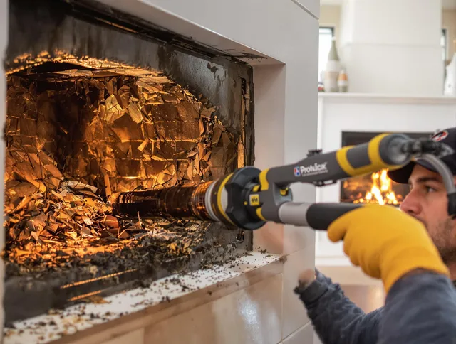 Professional chimney cleaning by Norwell Chimney Sweep in Norwell, MA
