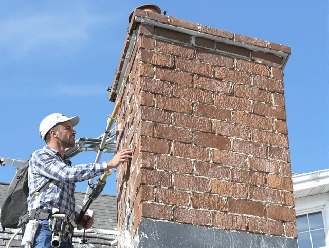 Brickwork for a chimney rebuild by Norwell Chimney Sweep in Norwell, MA