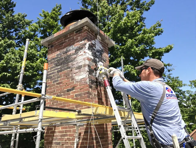 Structural chimney repair by Norwell Chimney Sweep in Norwell, MA