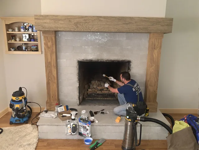 Detailed creosote removal process by Norwell Chimney Sweep in Norwell, MA