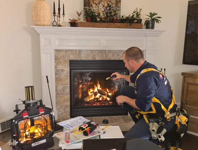 Safety-focused fireplace inspection by Norwell Chimney Sweep in Norwell, MA