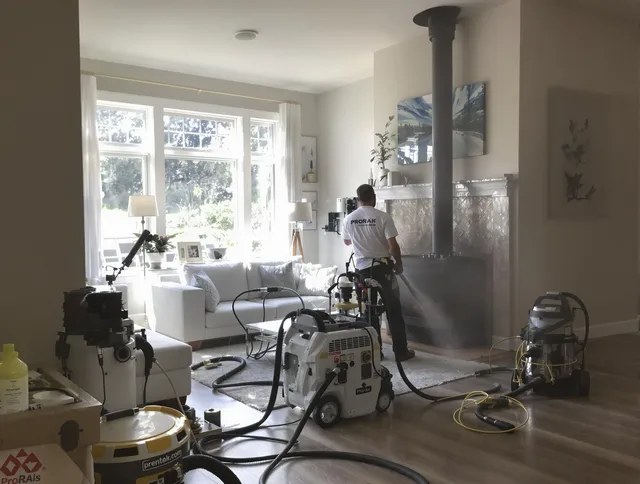 Soot removal service by Norwell Chimney Sweep for a fireplace in Norwell, MA